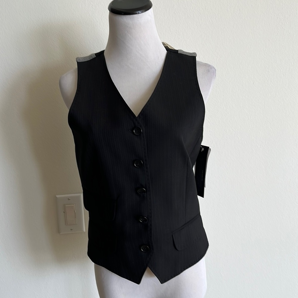 Dolce & Gabbana Black Dotted Waistcoat Vest Blouse Top size 44
